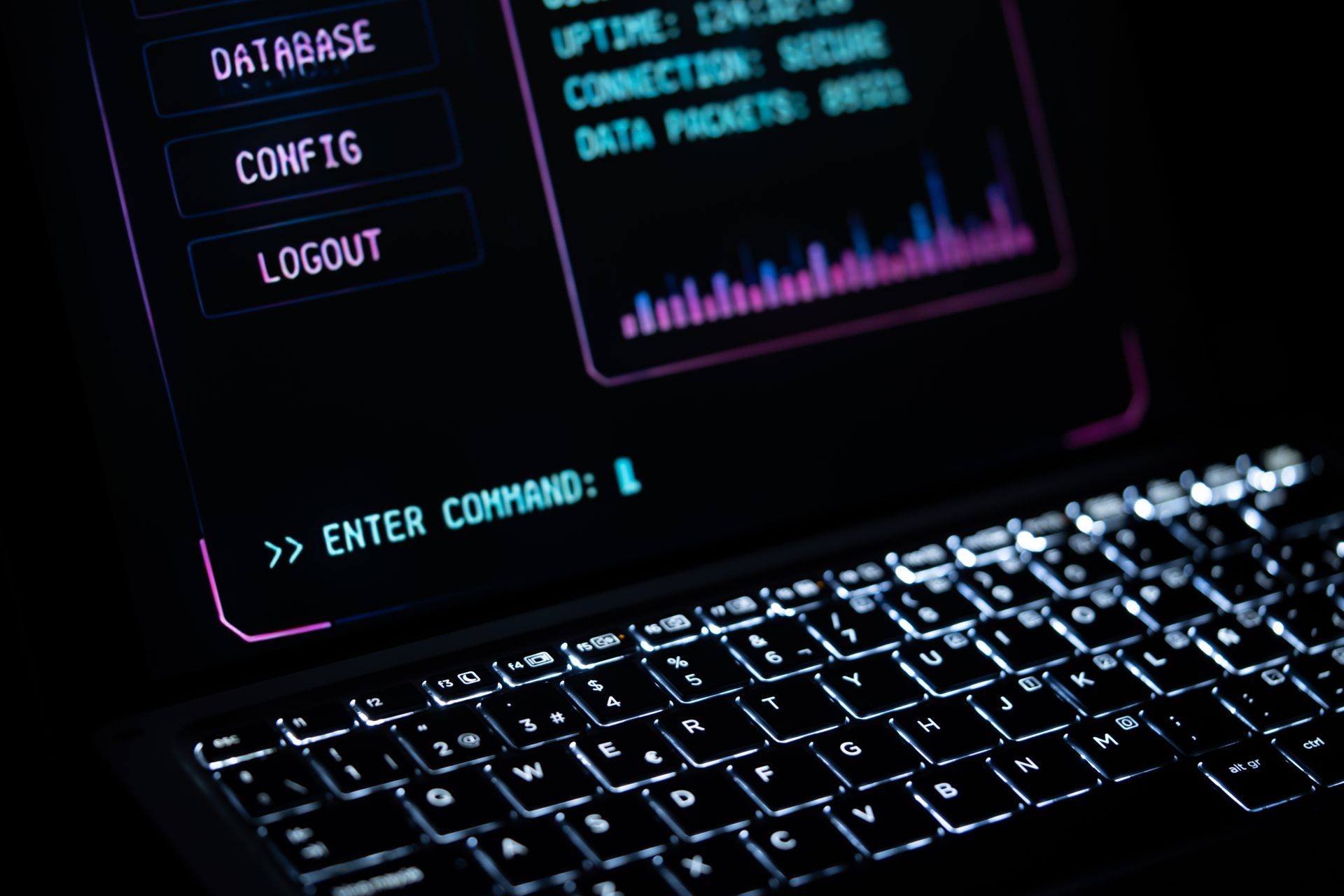 Panel técnico que representa el monitoreo y la validación continua de controles